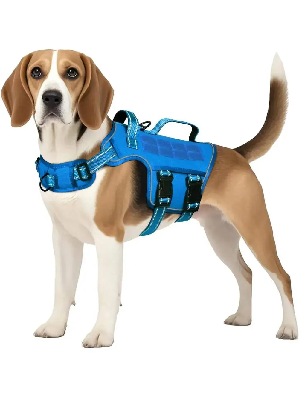Dog Harness Medium - No Pull Dog Vest with Molle System, Reflective Strips